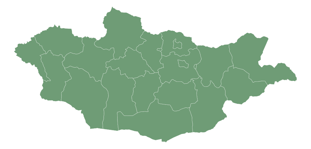 Illustrated map of Mongolia, where Cashmere Paw began